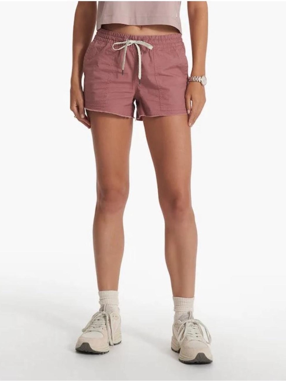 Vuori Ripstop Shorts Mauve Elastic Waist with Drawstring Medium